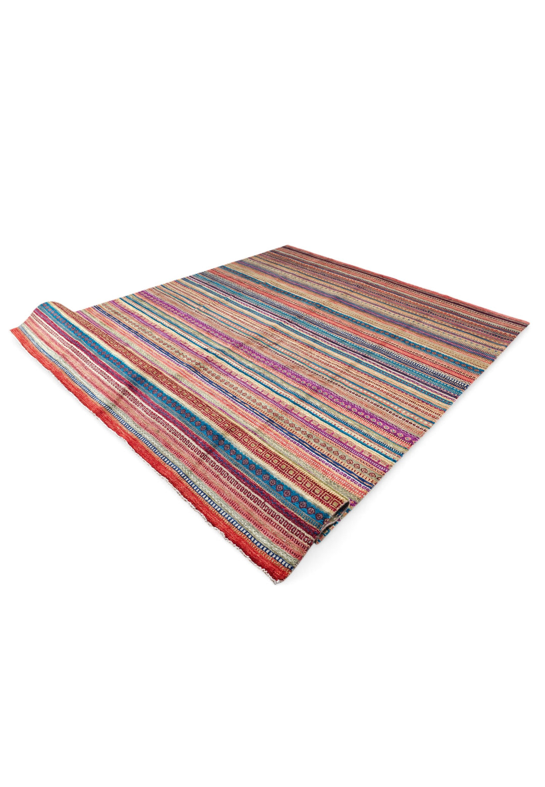 Multicolour Khorjin, Hand-Knotted Wool Rug