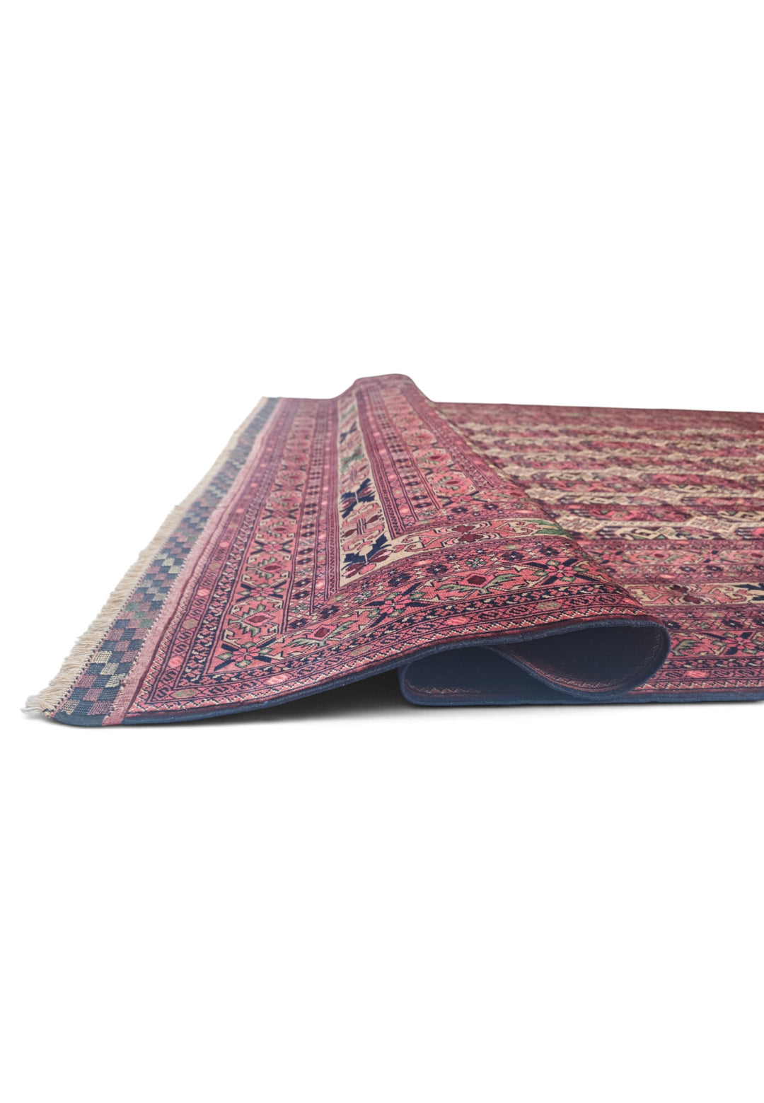 Deep Wine Red Turkmen Compartment Gül Khan Muhammadi Rug, Hand-Knotted Wool