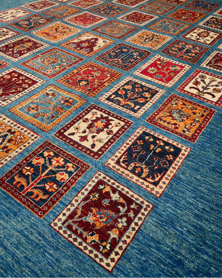 Multicolour Afghani Gabbeh, Hand-Knotted Wool &amp; Silk Rug