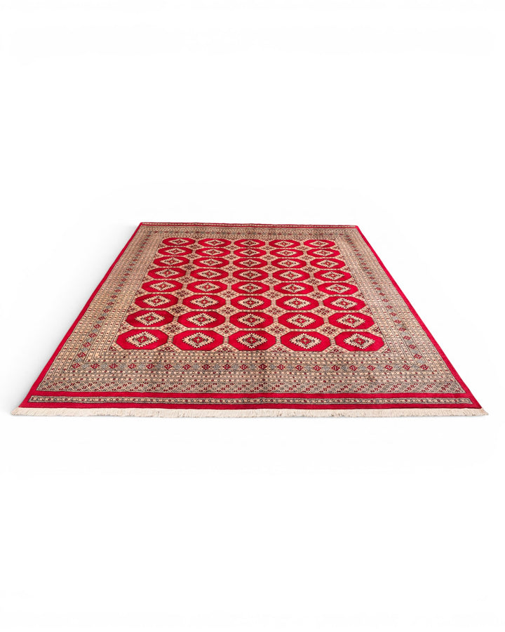 Ruby Pakistani Jaldar, Hand-Knotted Wool Rug