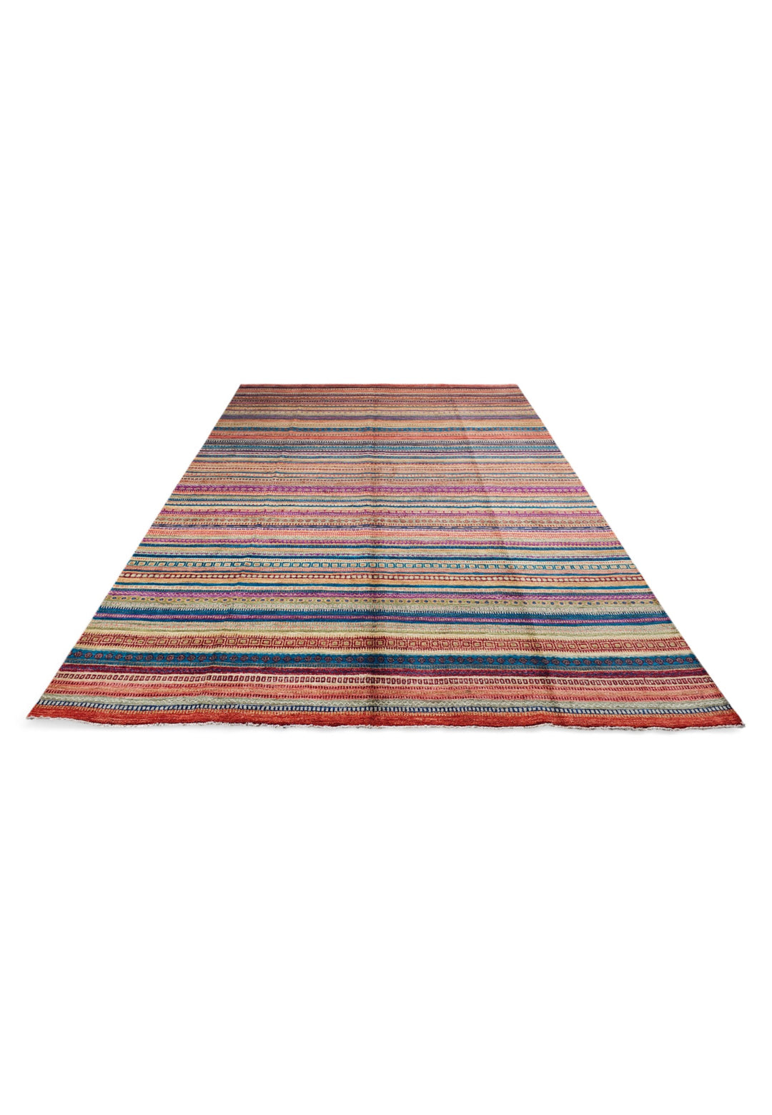 Multicolour Khorjin, Hand-Knotted Wool Rug