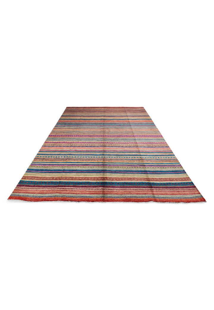 Multicolour Khorjin, Hand-Knotted Wool Rug