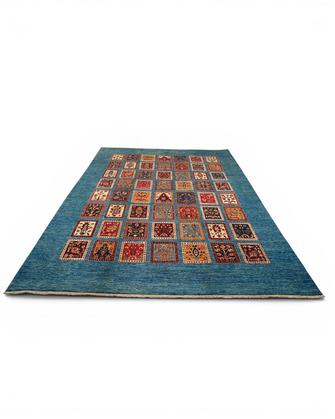 Multicolour Afghani Gabbeh, Hand-Knotted Wool &amp; Silk Rug