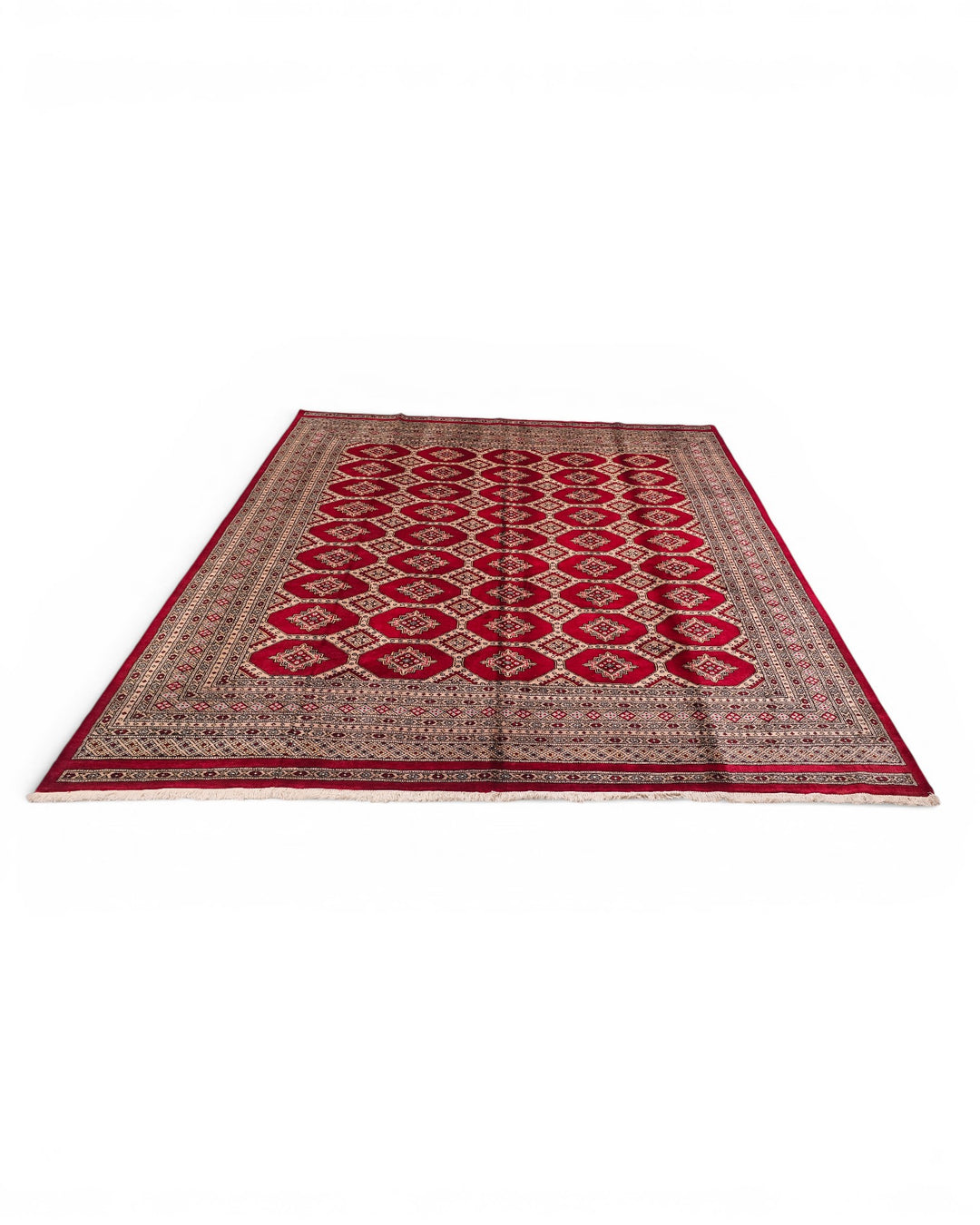 Ruby Gul Pakistani Jaldar, Hand-Knotted Wool Rug