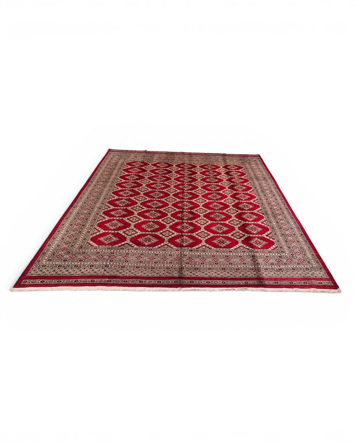 Ruby Gul Pakistani Jaldar, Hand-Knotted Wool Rug