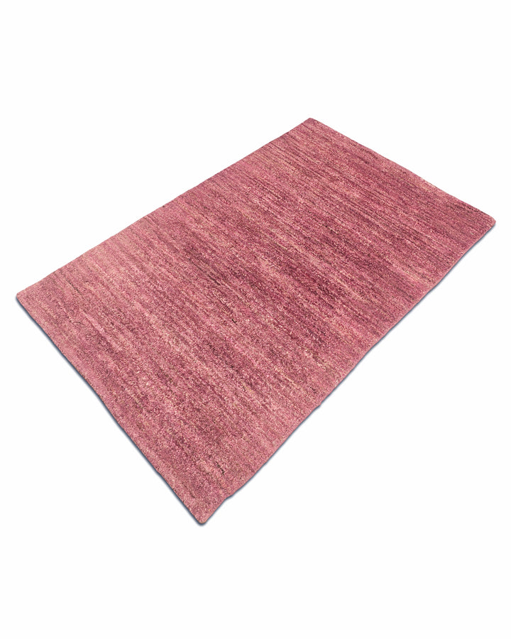 Dusty Mauve Gabbeh, Hand-Knotted Afghan Wool Rug
