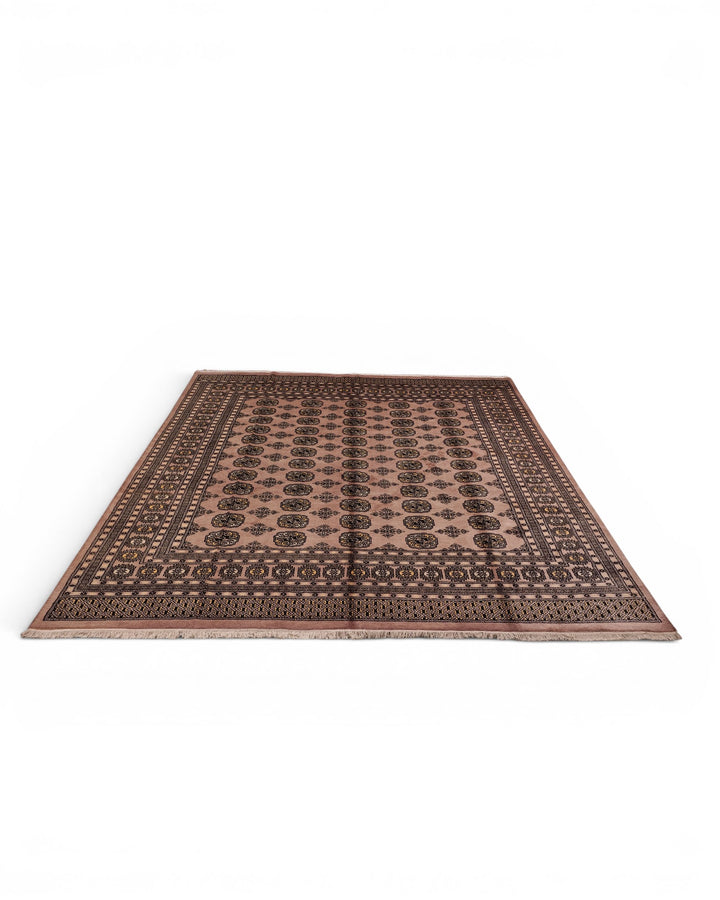 Brown Gul Pakistani Bokhara, Hand-Knotted Wool Rug