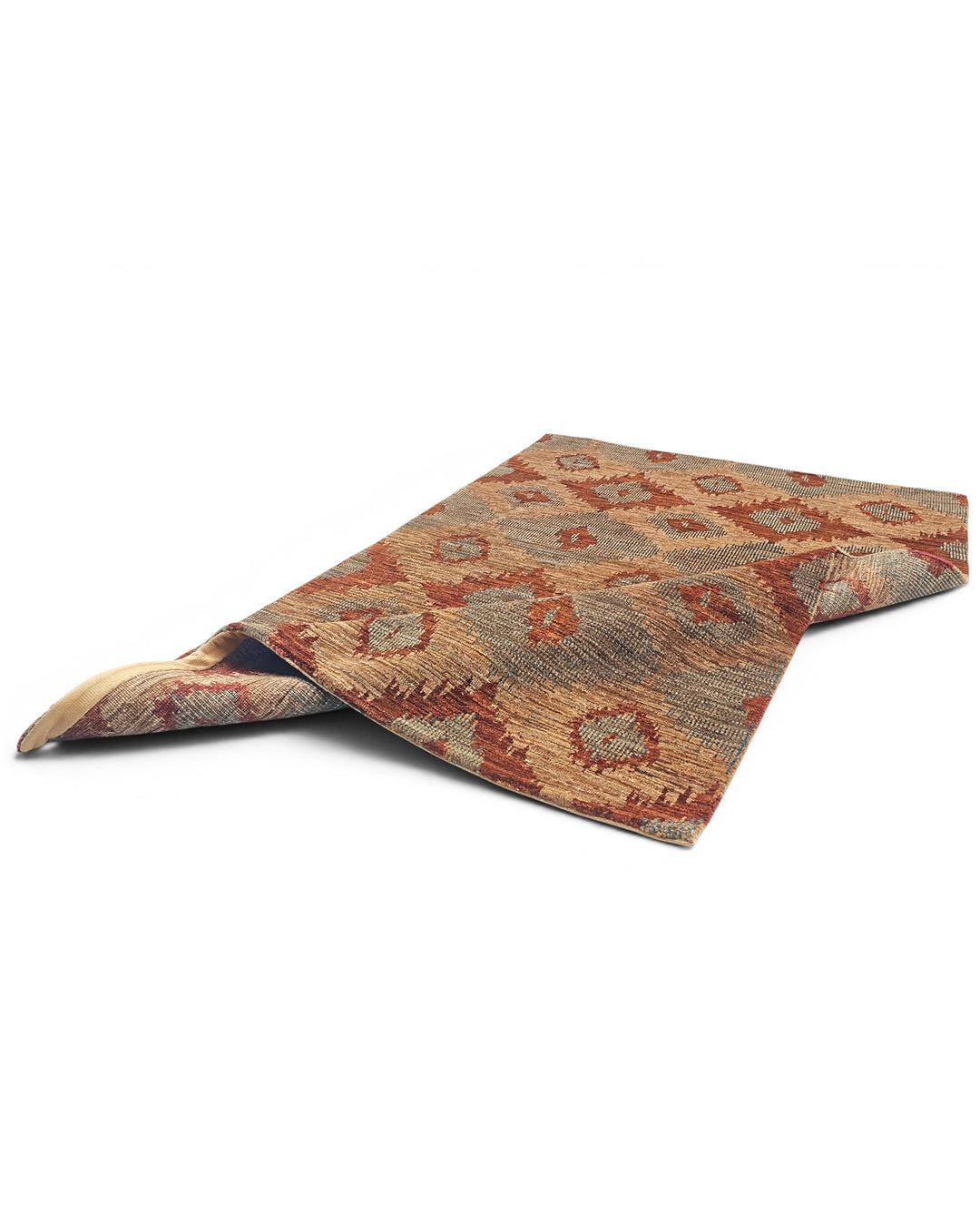 Sienna Ikat Gabbeh, Hand-Knotted Afghan Wool Rug