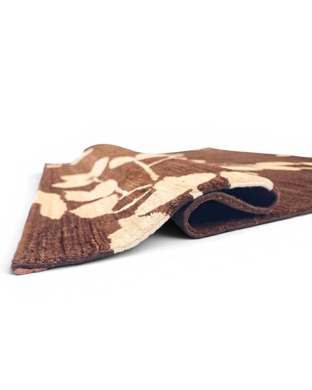 Cocoa Leaf Gabbeh, Hand-Knotted Afghan Wool Rug