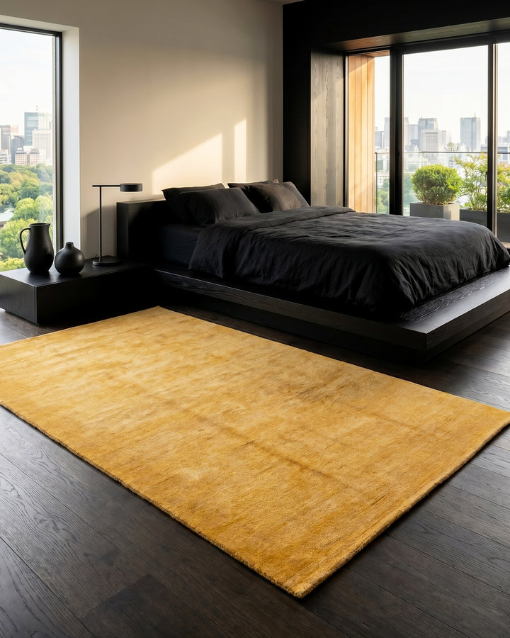 Saffron Gabbeh, Hand-Knotted Afghan Wool Rug