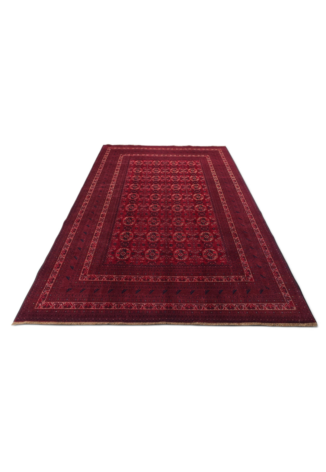 Wine Red Turkmen Gül Khal Mohammadi Rug, Hand-Knotted Wool
