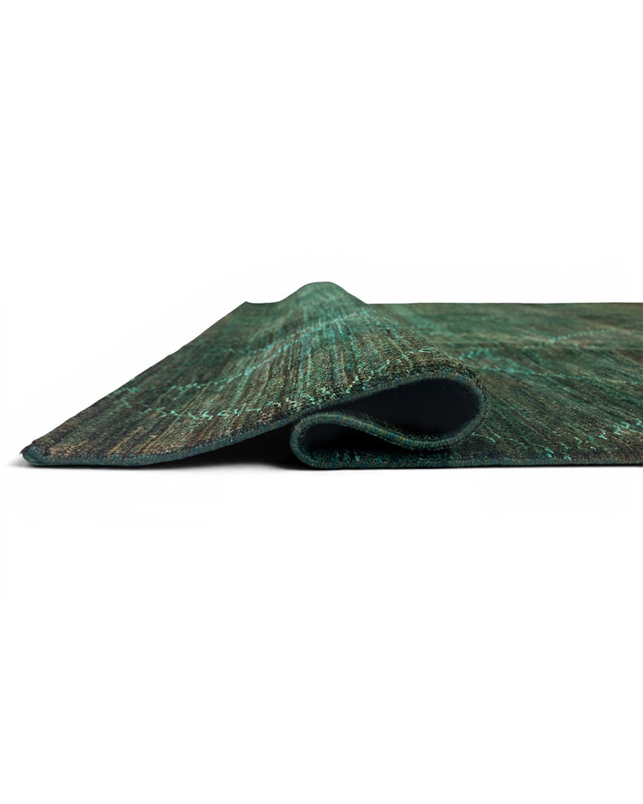 Teal Gabbeh, Hand-Knotted Afghan Wool Rug