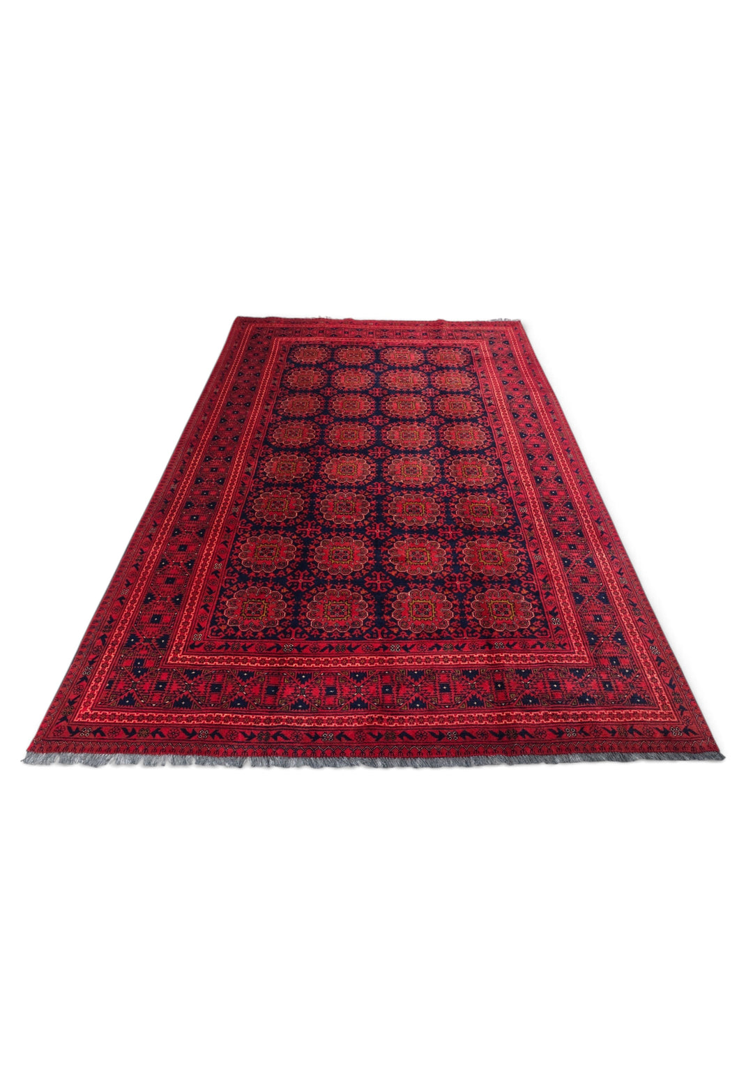 Wine Red Bashiri Rug, Hand-Knotted Wool