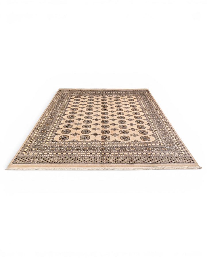 Brown Pakistani Jaldar, Hand-Knotted Wool Rug