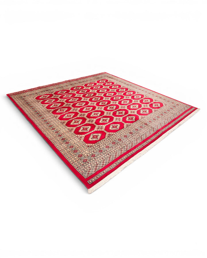 Ruby Pakistani Jaldar, Hand-Knotted Wool Rug