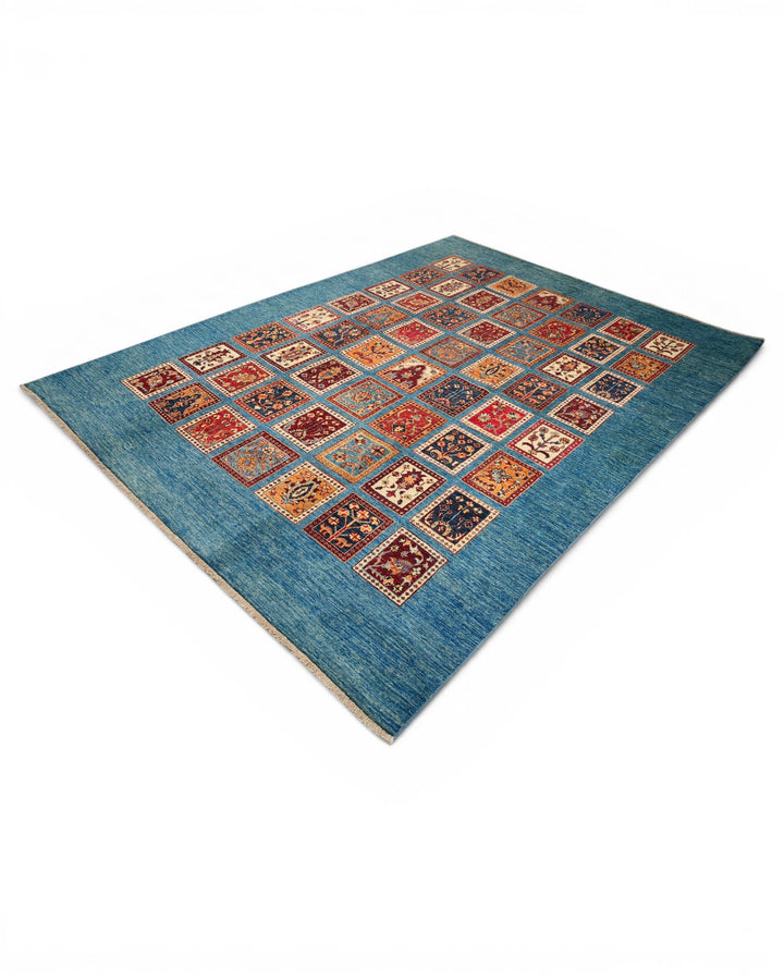 Multicolour Afghani Gabbeh, Hand-Knotted Wool &amp; Silk Rug