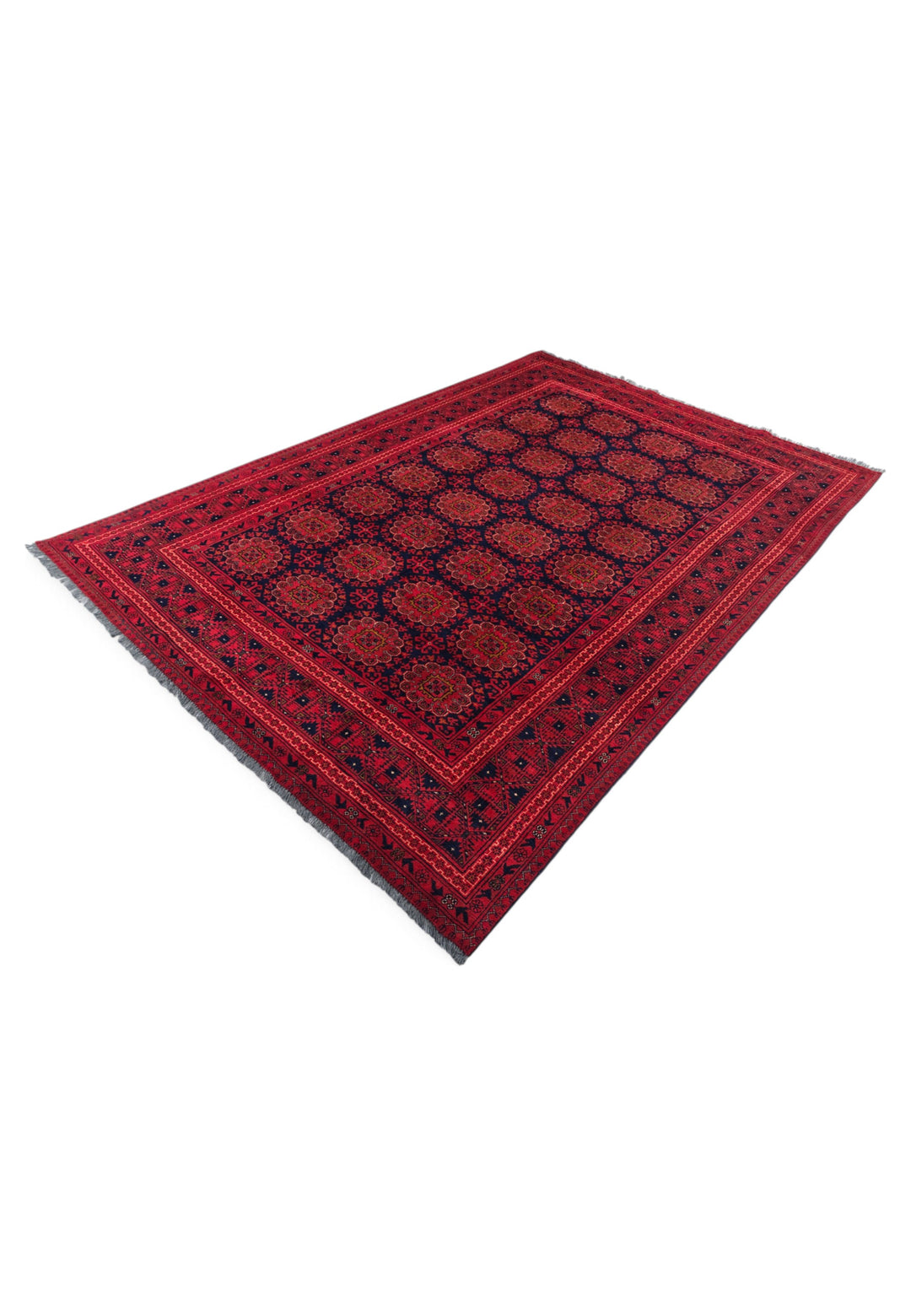 Wine Red Bashiri Rug, Hand-Knotted Wool