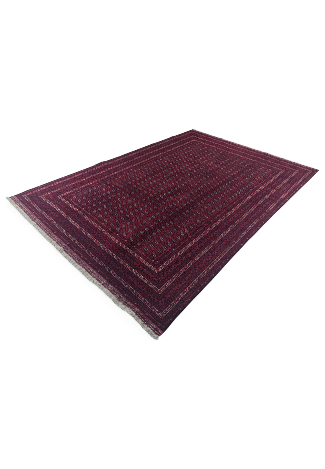 Deep Wine Khoja Roshnai, Hand-Knotted Wool Rug