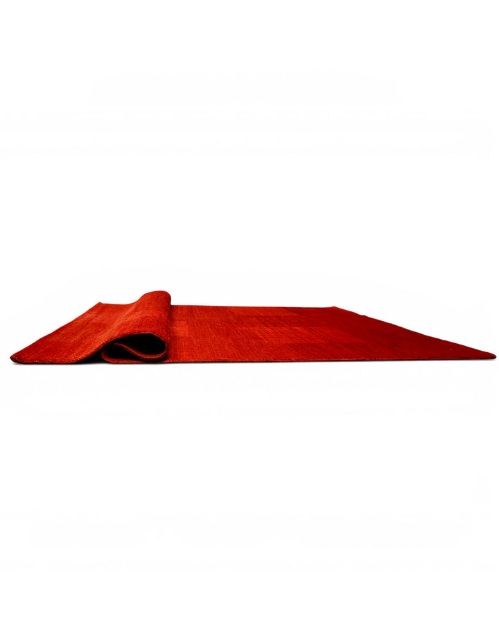 Vermilion Gabbeh, Hand-Knotted Afghan Wool Rug