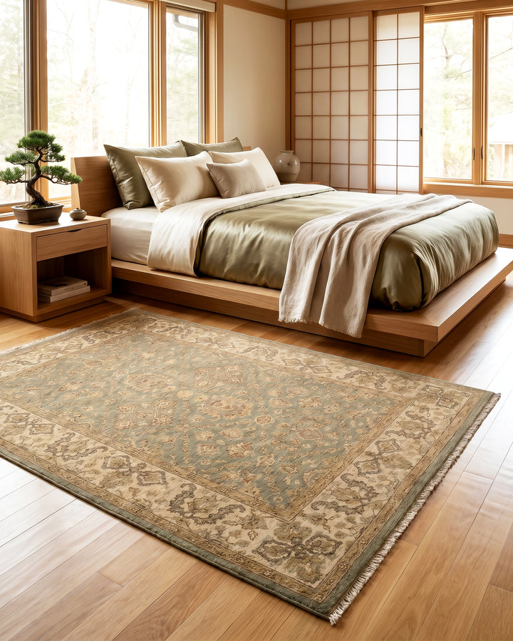 Sage Garden Gabbeh, Hand-Knotted Afghan Wool Rug