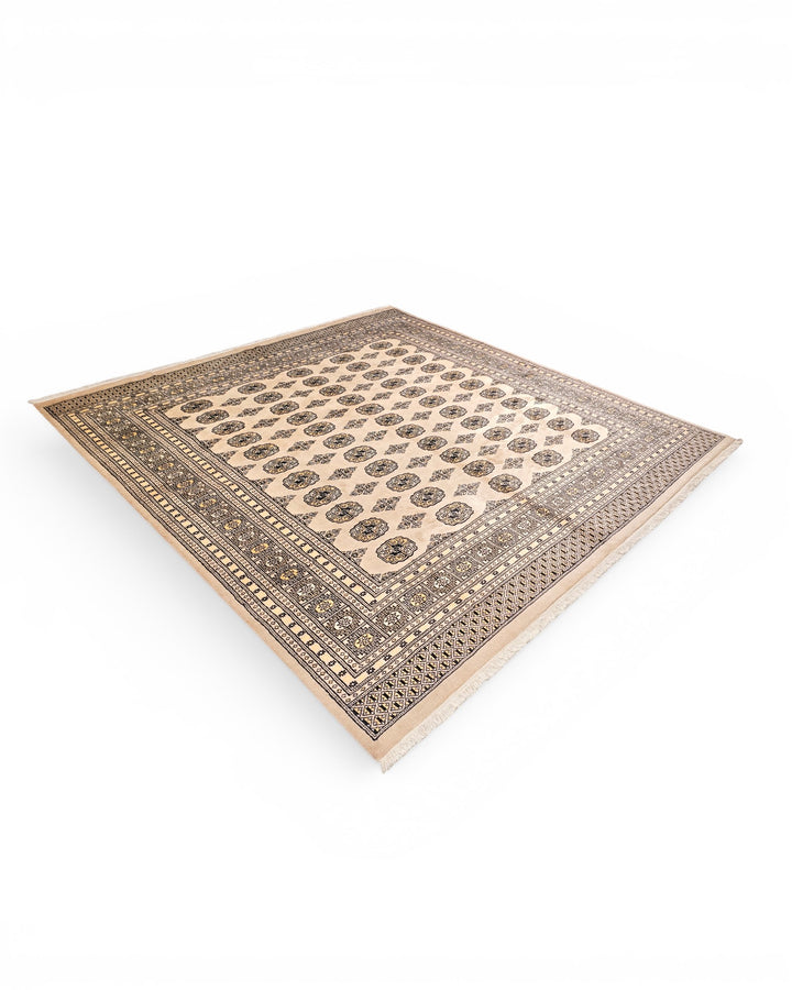 Brown Pakistani Jaldar, Hand-Knotted Wool Rug