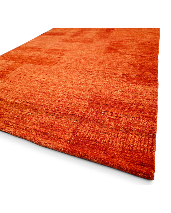 Terracotta Gabbeh, Hand-Knotted Afghan Wool Rug