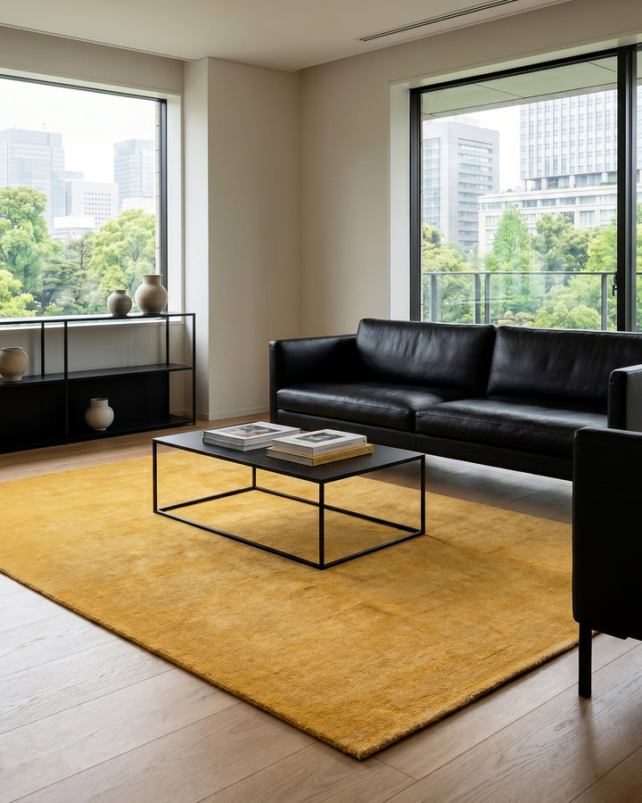 Saffron Gabbeh, Hand-Knotted Afghan Wool Rug