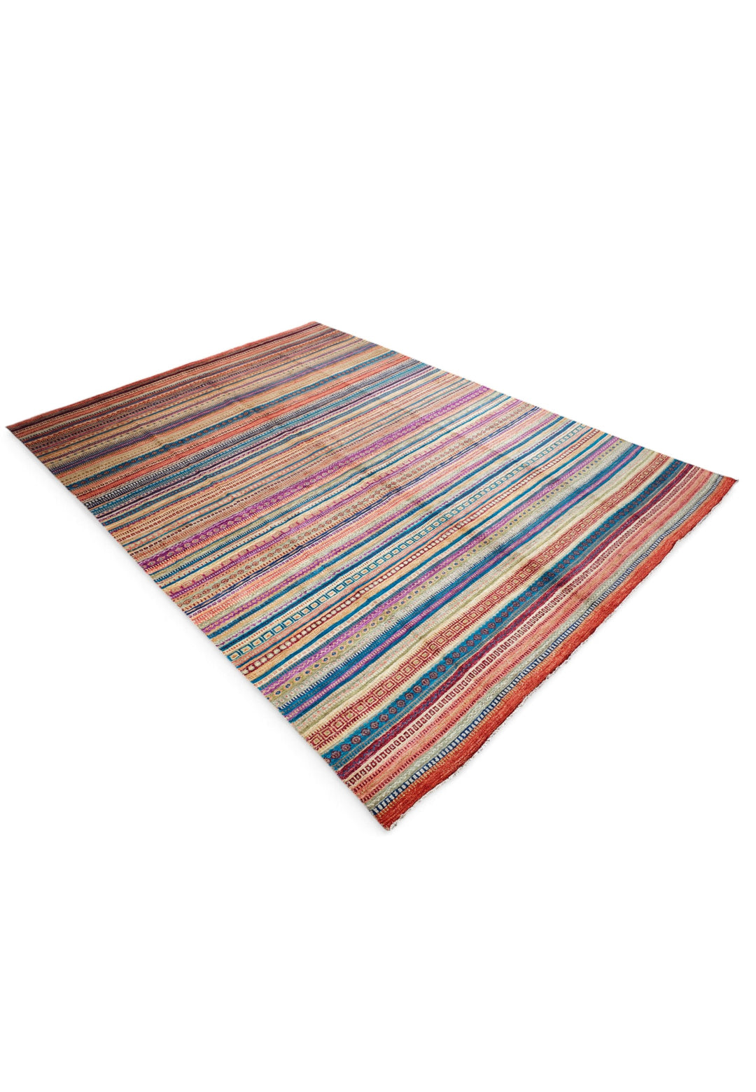Multicolour Khorjin, Hand-Knotted Wool Rug
