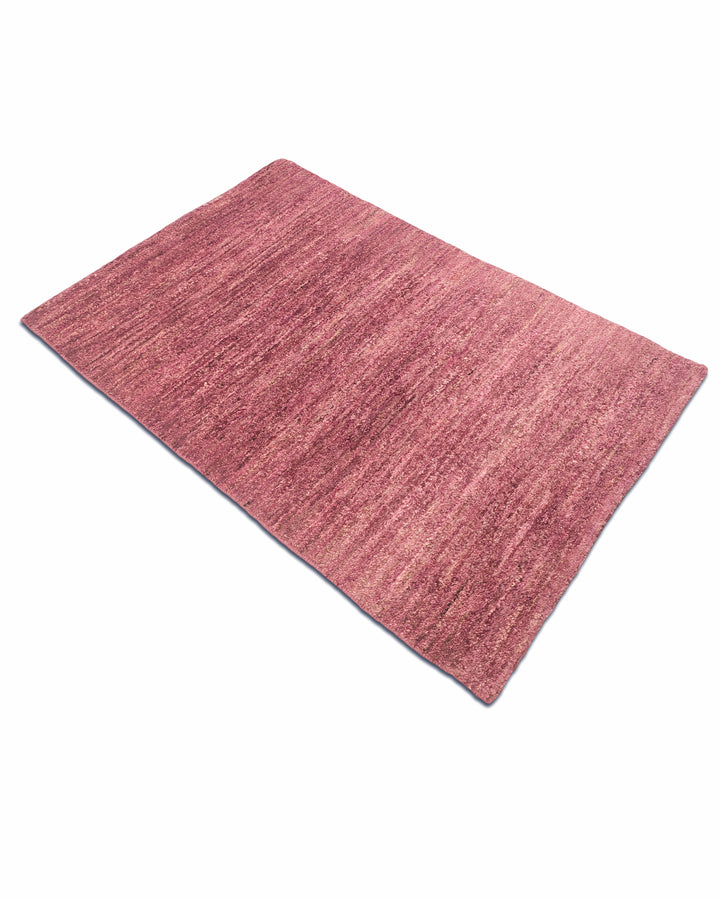 Dusty Mauve Gabbeh, Hand-Knotted Afghan Wool Rug
