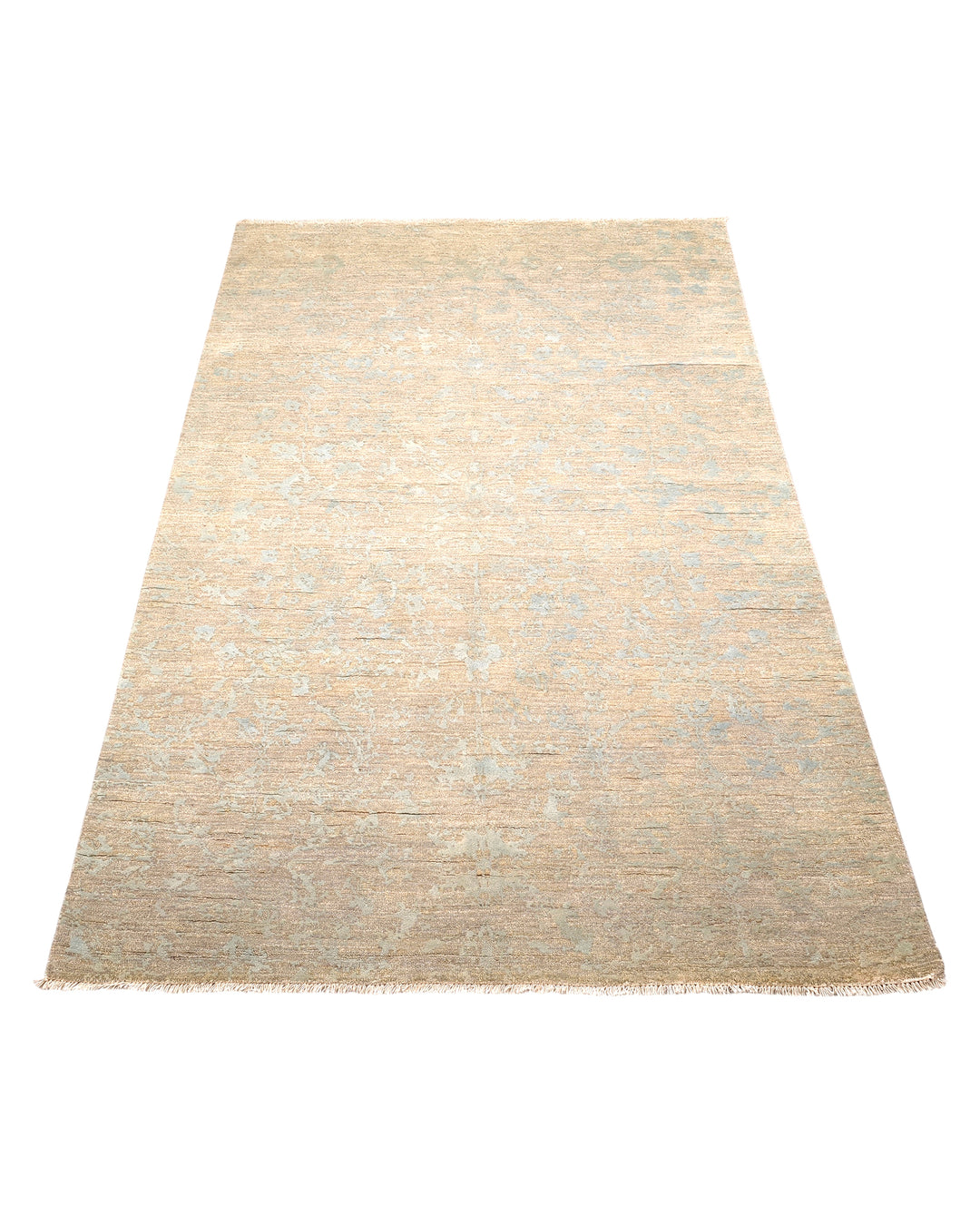 Sea Mist Gabbeh, Hand-Knotted Afghan Wool &amp; Silk Rug