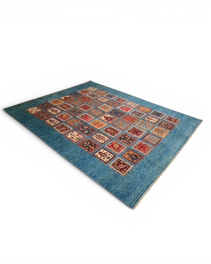 Multicolour Afghani Gabbeh, Hand-Knotted Wool &amp; Silk Rug