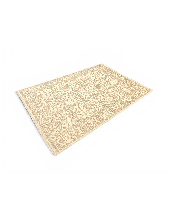 Ivory Gabbeh, Hand-Knotted Afghan Wool Rug