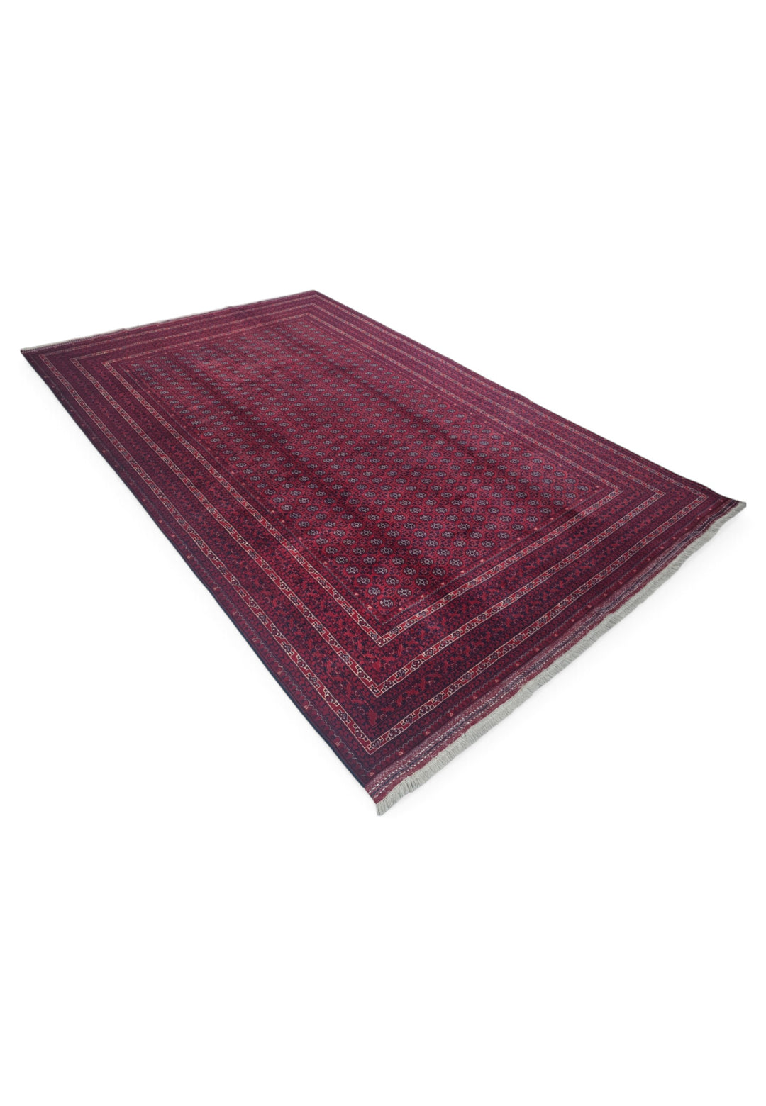 Deep Wine Khoja Roshnai, Hand-Knotted Wool Rug