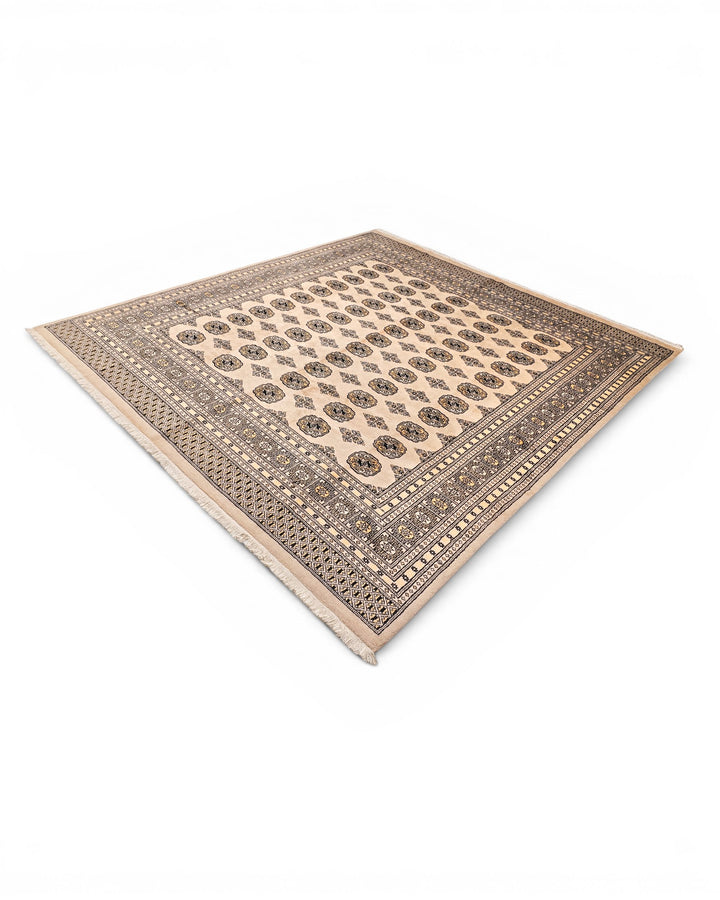 Brown Pakistani Jaldar, Hand-Knotted Wool Rug