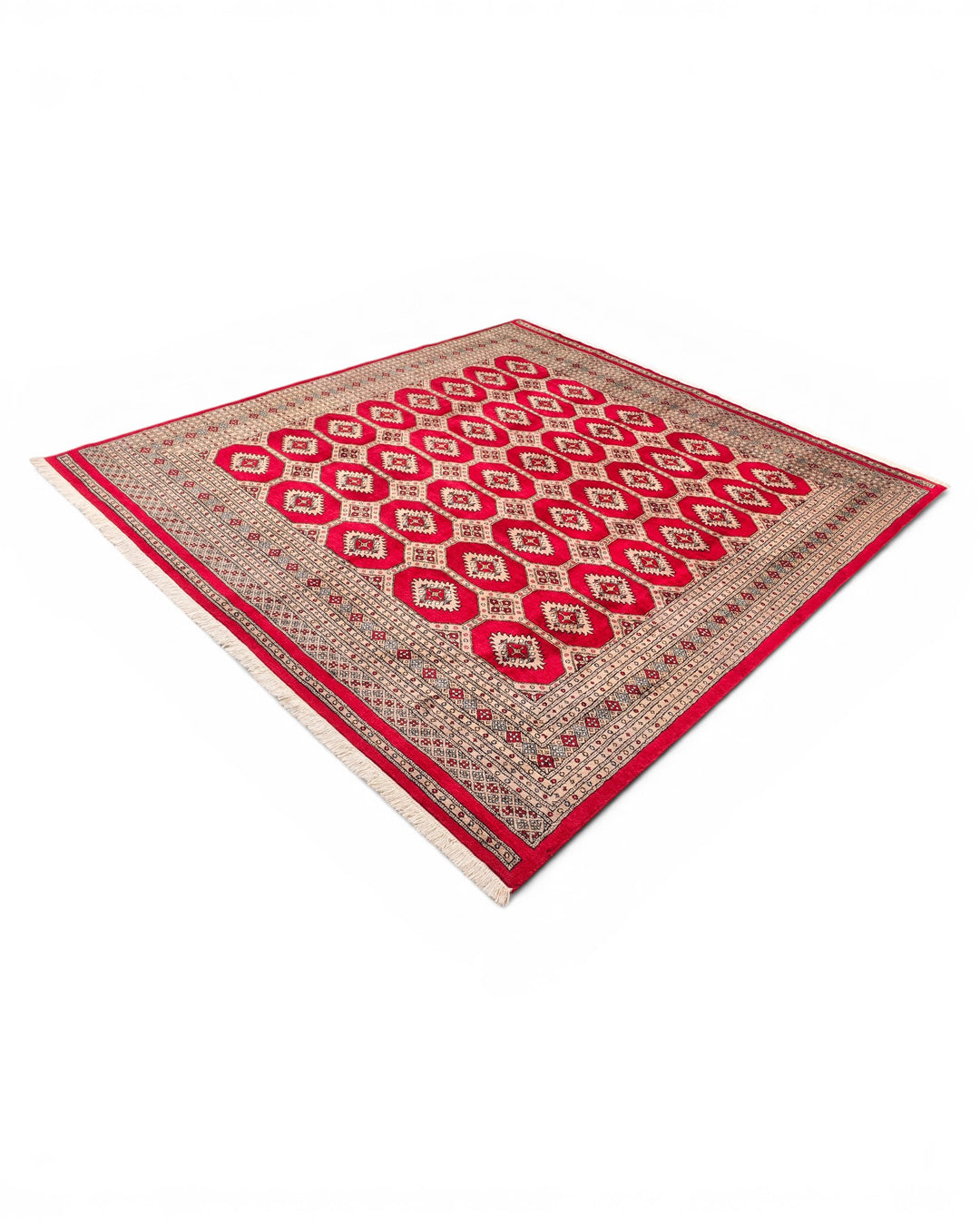 Ruby Pakistani Jaldar, Hand-Knotted Wool Rug