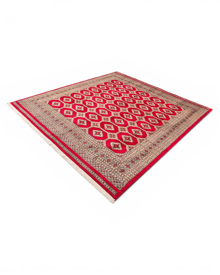Ruby Pakistani Jaldar, Hand-Knotted Wool Rug