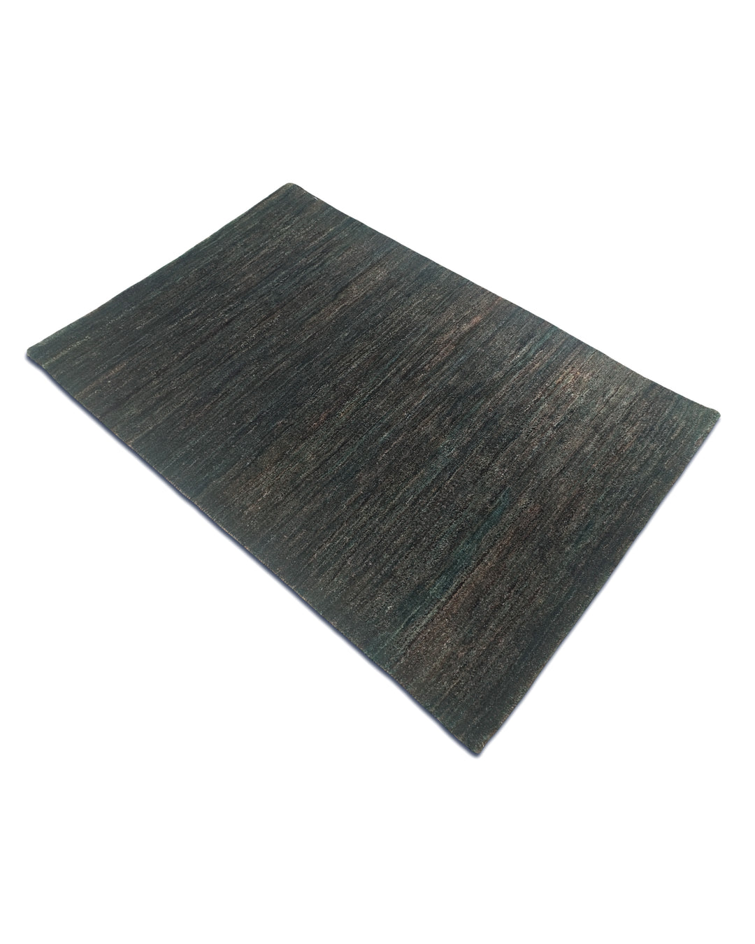 Forest Green Gabbeh, Hand-Knotted Afghan Wool Rug