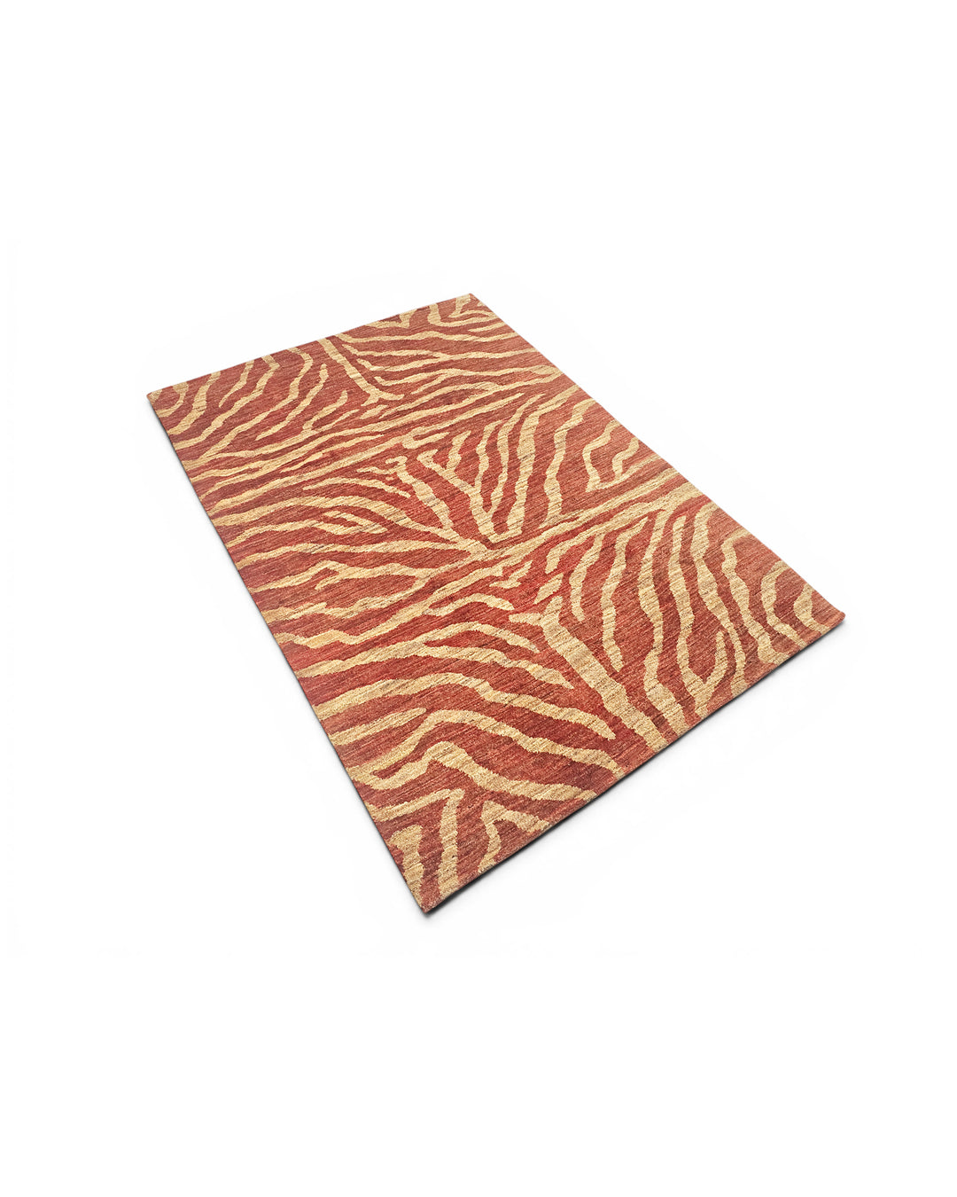 Terracotta Gabbeh, Hand-Knotted Afghan Wool Rug