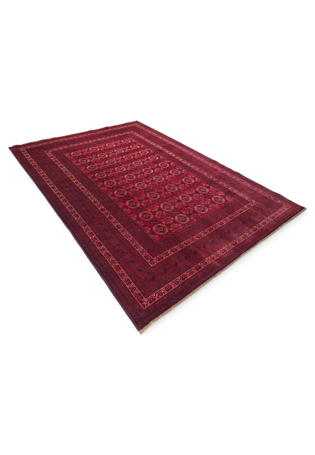 Wine Red Turkmen Gül Khal Mohammadi Rug, Hand-Knotted Wool