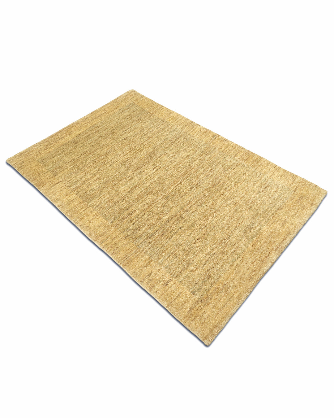 Honey Gold Gabbeh, Hand-Knotted Afghan Wool Rug