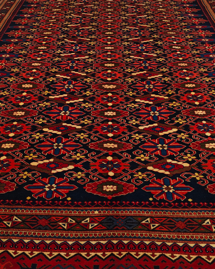 Navy Tribal Pakistani Bokhara, Hand-Knotted Wool Rug