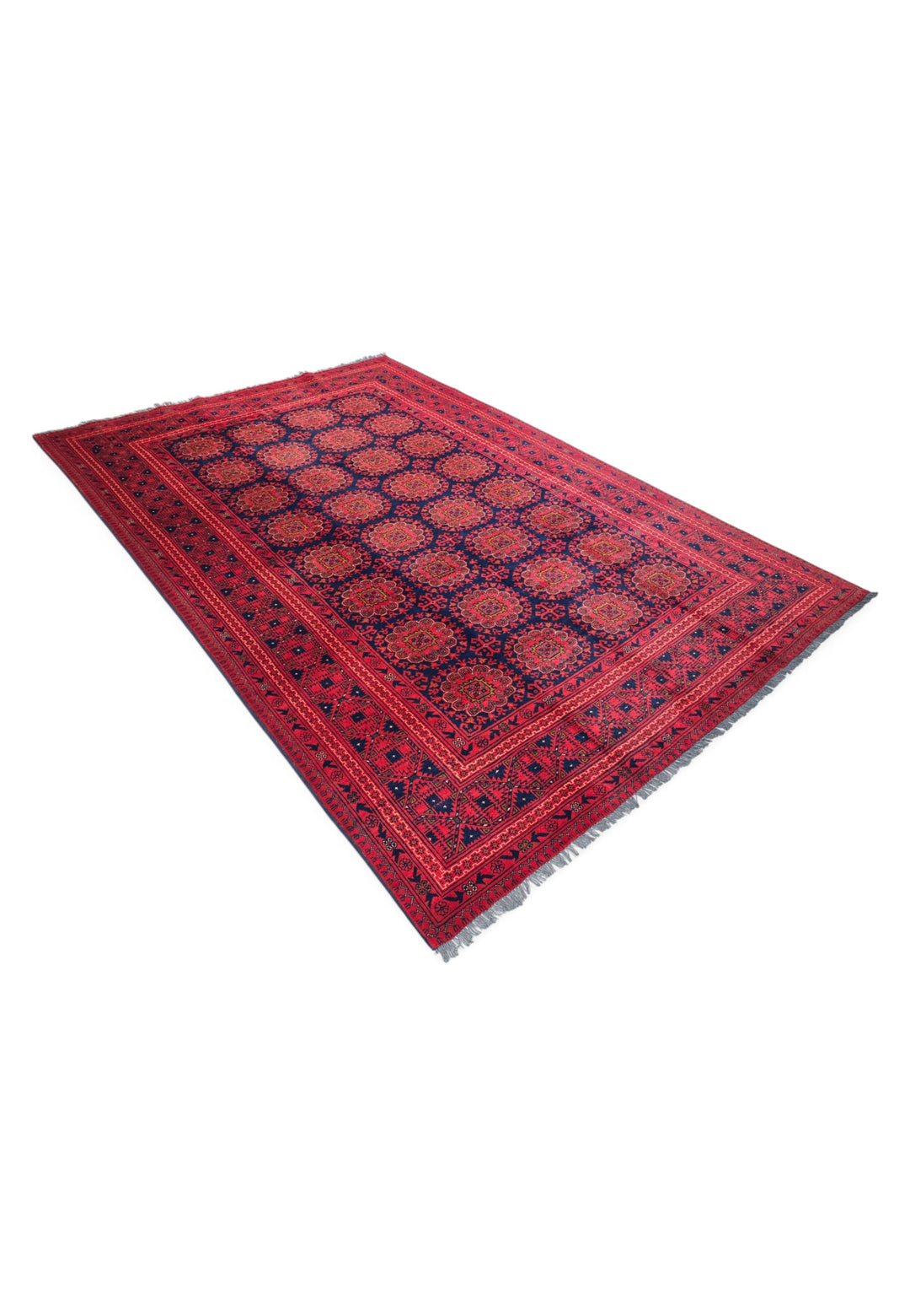 Wine Red Bashiri Rug, Hand-Knotted Wool