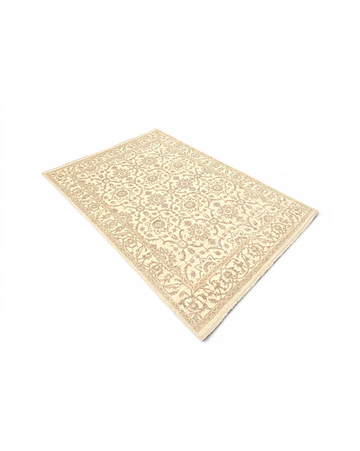 Ivory Gabbeh, Hand-Knotted Afghan Wool Rug