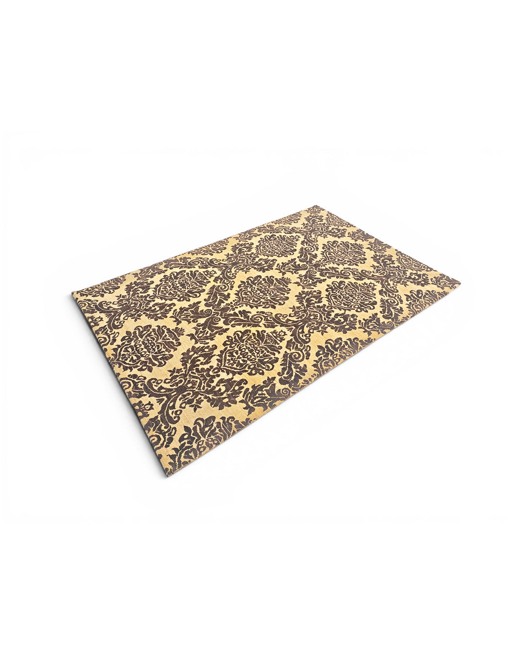 Gold Gabbeh, Hand-Knotted Afghan Wool Rug