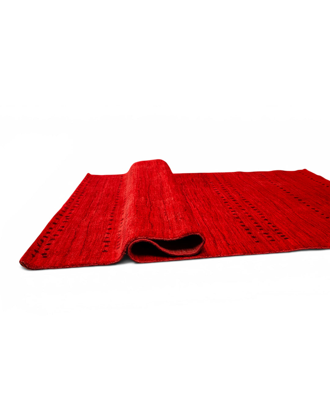 Red Gabbeh, Hand-Knotted Afghan Wool Rug