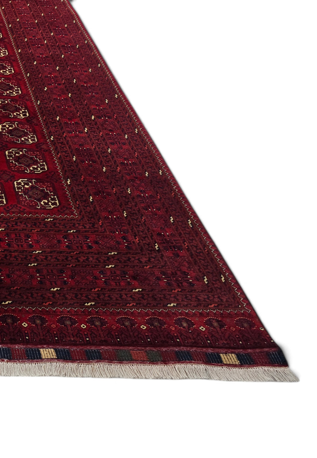 Oxblood Turkmen Gül Bashiri, Hand-Knotted Wool Rug