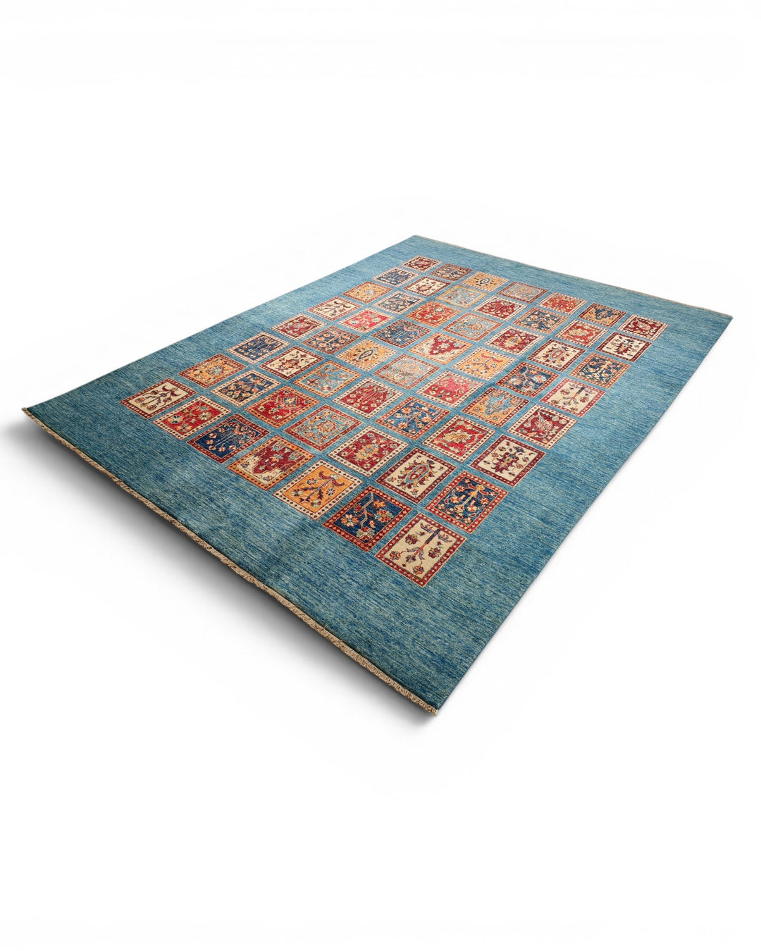 Multicolour Afghani Gabbeh, Hand-Knotted Wool &amp; Silk Rug