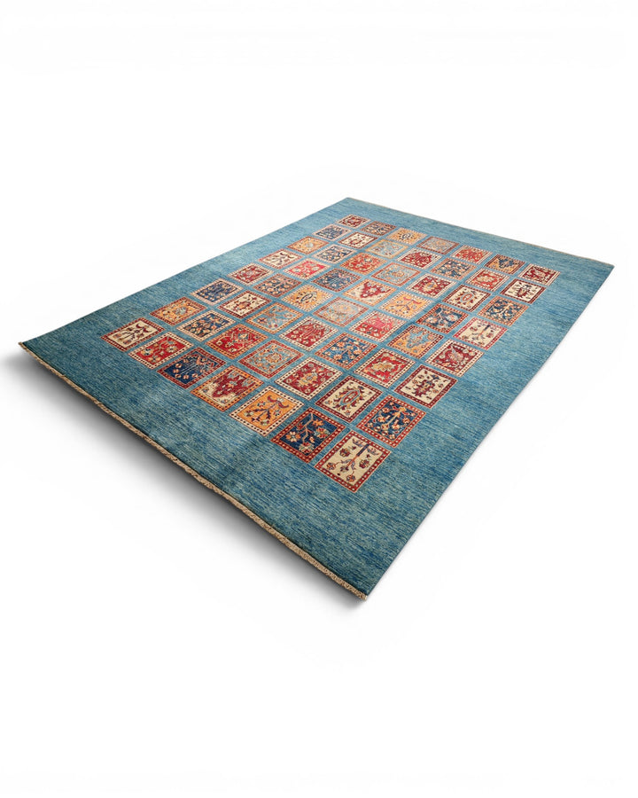 Multicolour Afghani Gabbeh, Hand-Knotted Wool &amp; Silk Rug