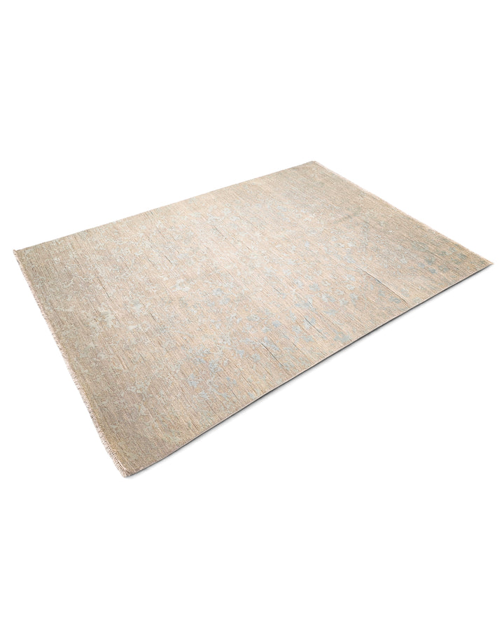 Sea Mist Gabbeh, Hand-Knotted Afghan Wool &amp; Silk Rug