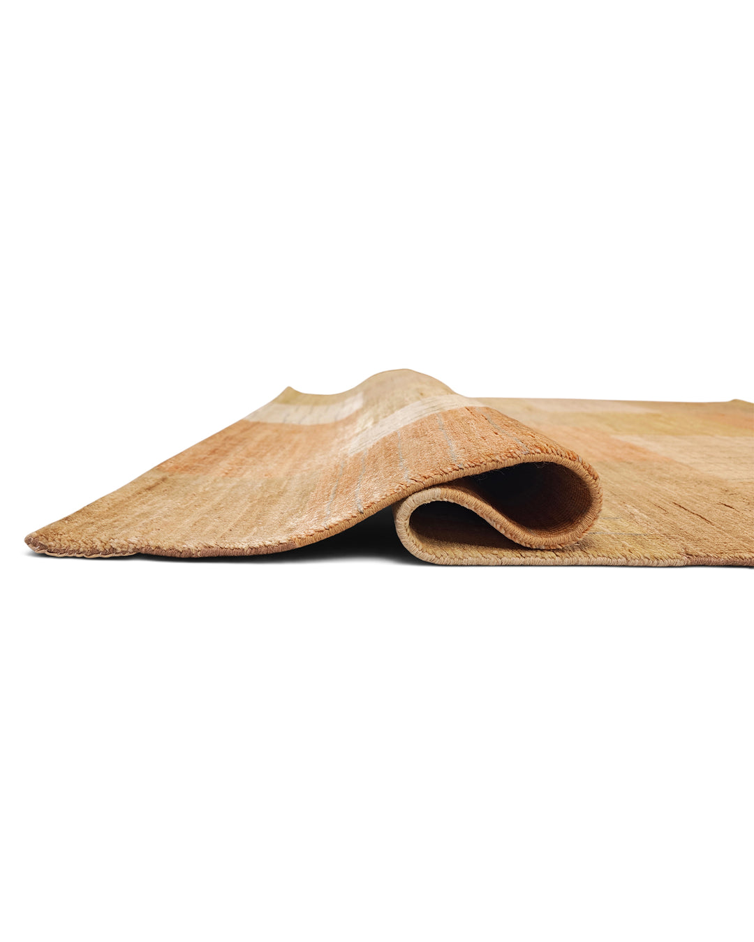 Sandstone Patchwork Gabbeh, Hand-Knotted Afghan Wool Rug